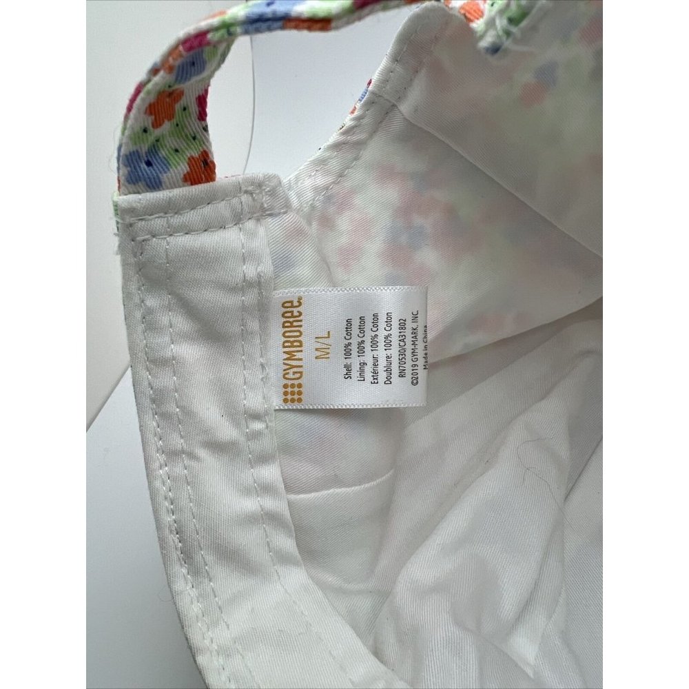 GYMBOREE Baseball Cap Girls Med/Large Hat Floral Adjustable Strapback GR10 - Picture 6 of 6